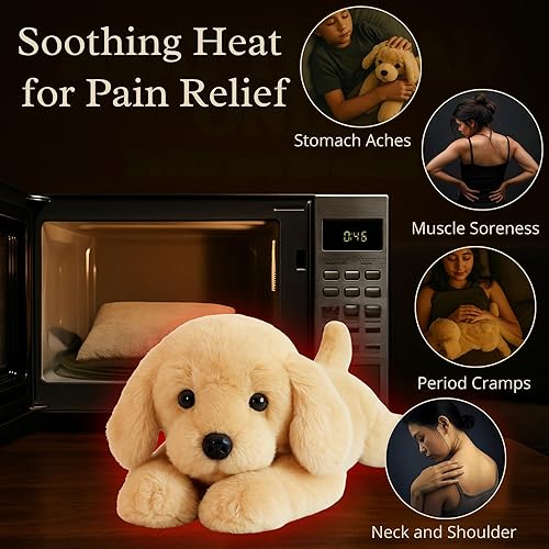 Miniatura 2 de Almohadillas térmicas de felpa, almohadilla térmica para microondas para calambres, animales de peluche para calambres, calmar el estrés,