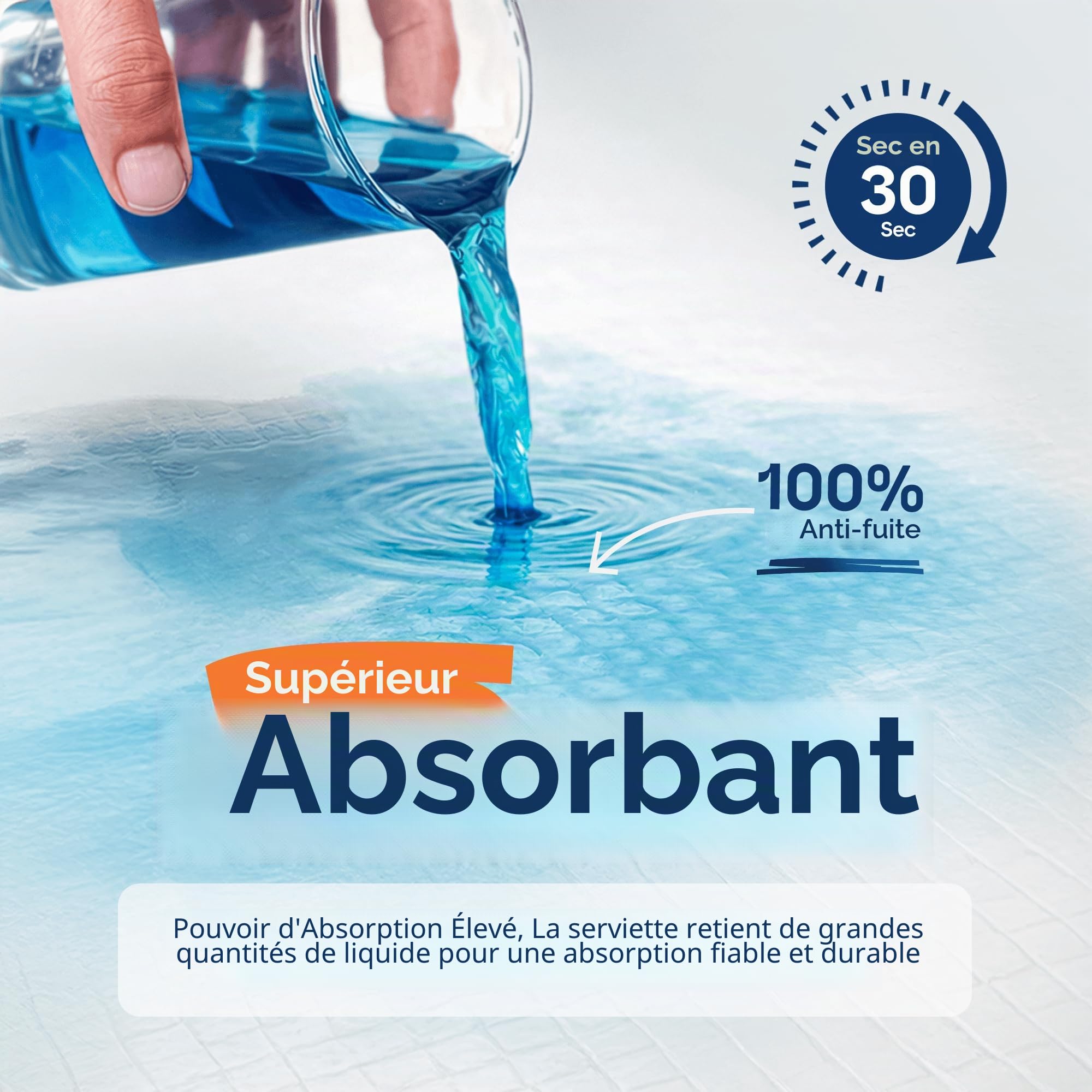 Healqu Alèse Jetable, Lot de 50 60x90 cm - Protège-Matelas Jetable Spécial Incontinence et Fuites Urinaires - Adultes, Enfants, Personnes gées et Animaux - Grand Format, Très Absorbant