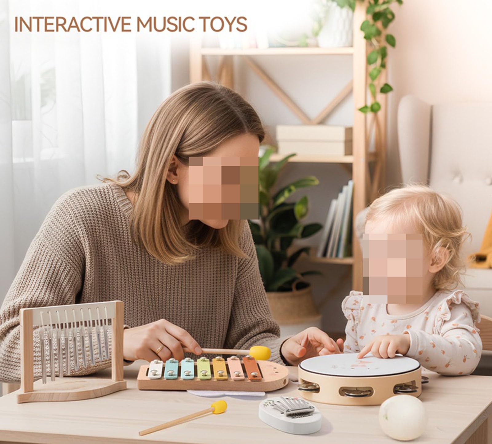 Drewniane instrumenty perkusyjne Montessori, wczesny rozwój sensoryczny słuchu dla niemowląt