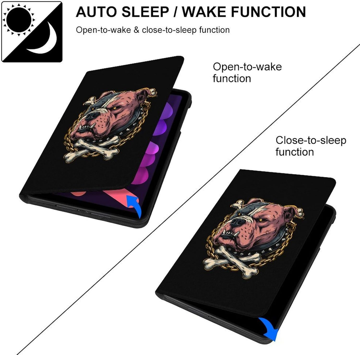 Pit Bull Dog Fashion Case Protective Cover Adjustable Stand Mini 1/2/3/4/5 (7.9in) image 3