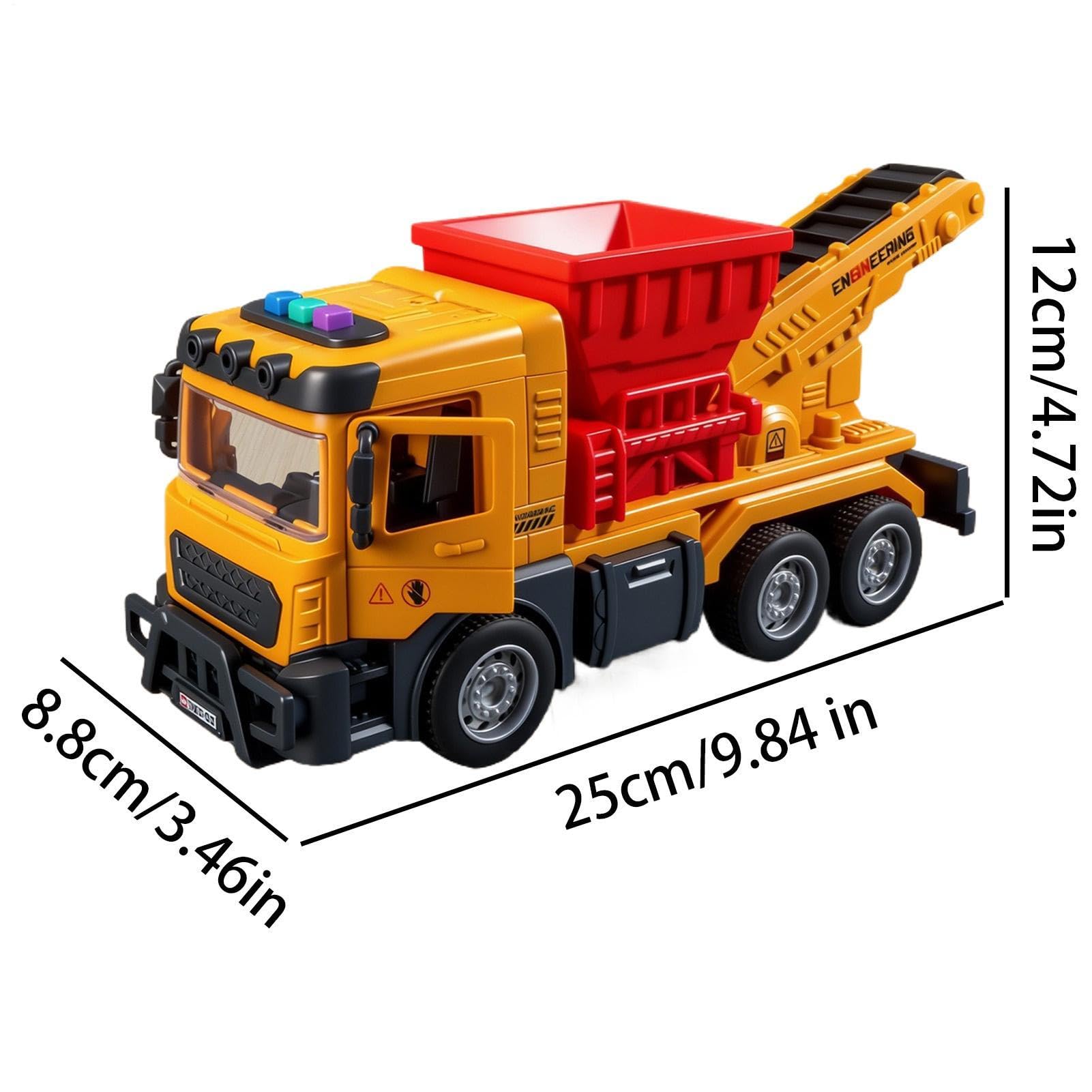 Małe pojazdy budowlane Pojazd transportowy wywrotka z dźwiękiem i światłem | Elektryczna wywrotka zabawka Dla chłopców na dwór farmę piasek ziemię wyścigi urodziny tor zabaw