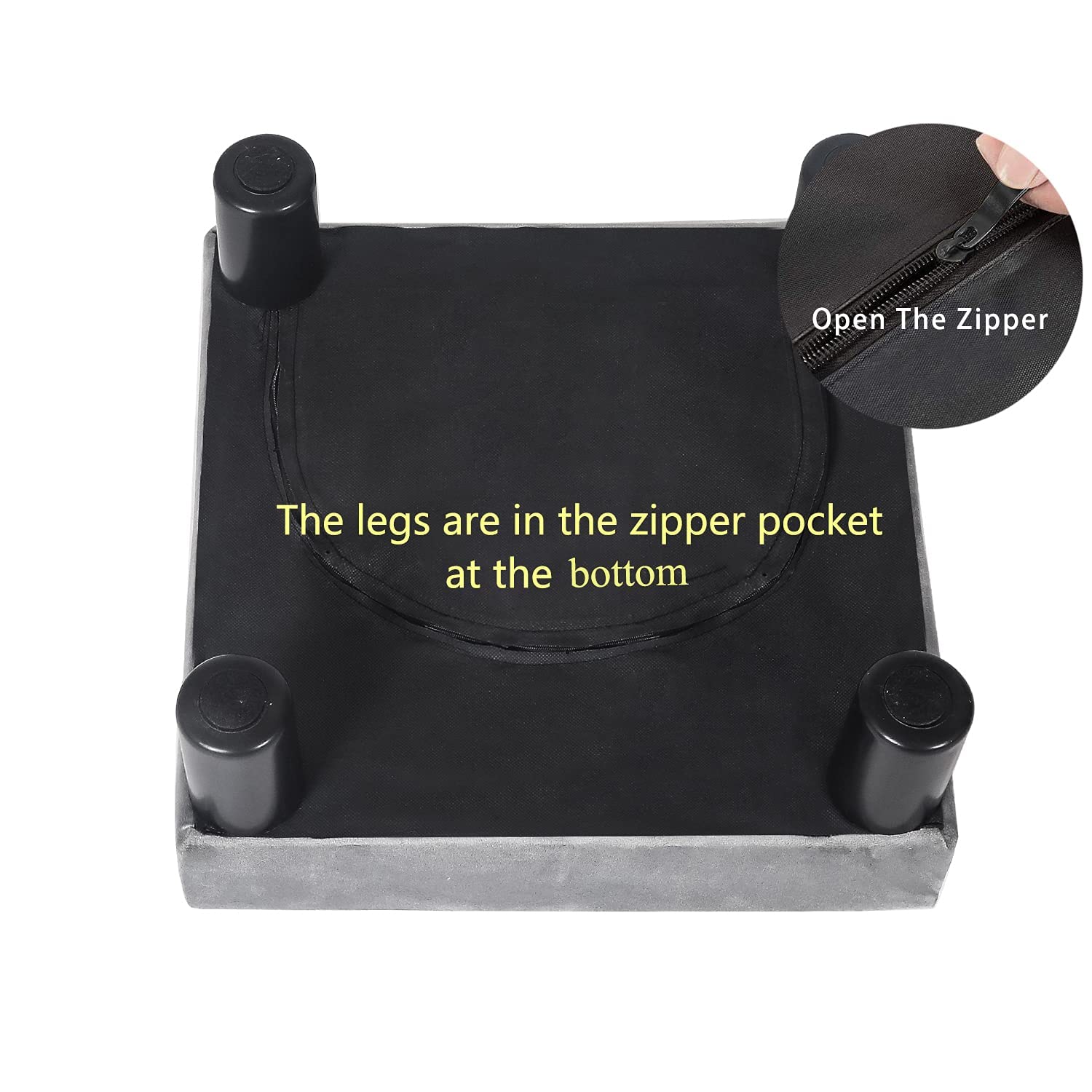 Joveco 15'' Footstools Small Ottoman- Upholstered Footstools and Ottomans Small Foot Rest- Pet Steps Dog Stairs for High Beds- Lightweight and Portable (Gray)