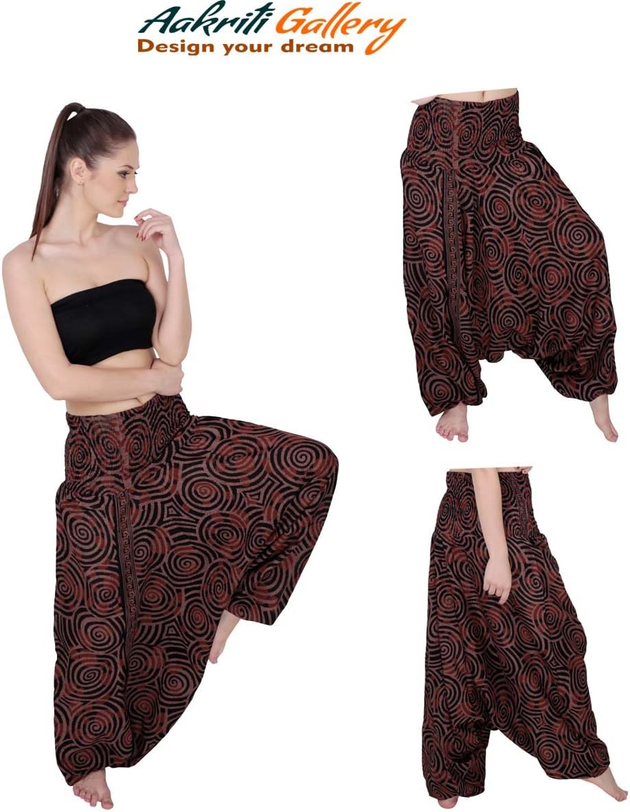 Aakriti Gallery Harem Pants Spiral Indian Alibaba Dance Trouser Yoga Pant Hippie Boho Women Wear Beach Party Jumpsuit