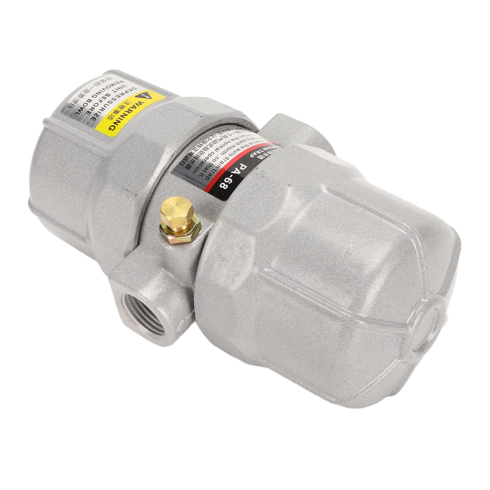 Valvola di scarico automatica universale, valvola di scarico pneumatica per sistemi di aria compressa, connessione NPT da 1/2 pollice con manopola in ottone regolabile, corpo in