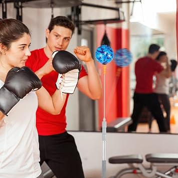 Freestanding Punching Bag, 360° Rotation Boxing Reflex Ball, Trainer Stand Speed Bag For Boxing, Adjustable Height Boxing Reaction Target, Training Boxing Accessories For Adults, Kids, Girls(black (bl