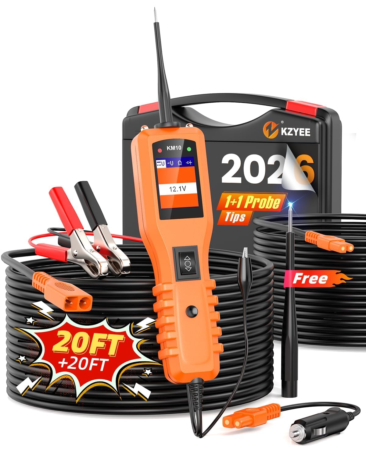 KZYEE KM10 Auto Power Circuit Probe Kit Automobil Schaltkreisprüfer