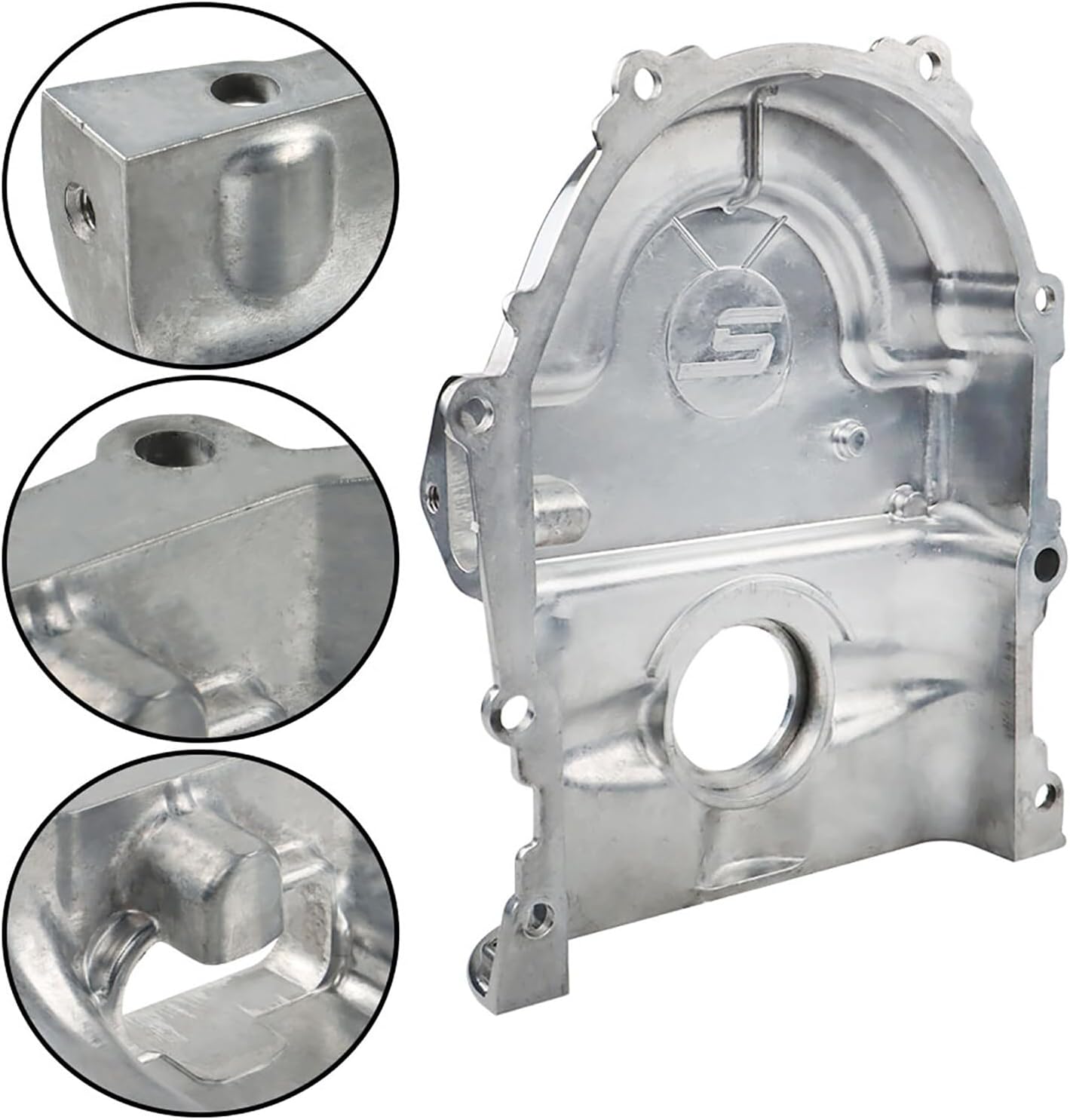 labwork Big Block Polished Aluminum Timing Cover Replacement for Ford FE BBF Mercury 360 390 427 428