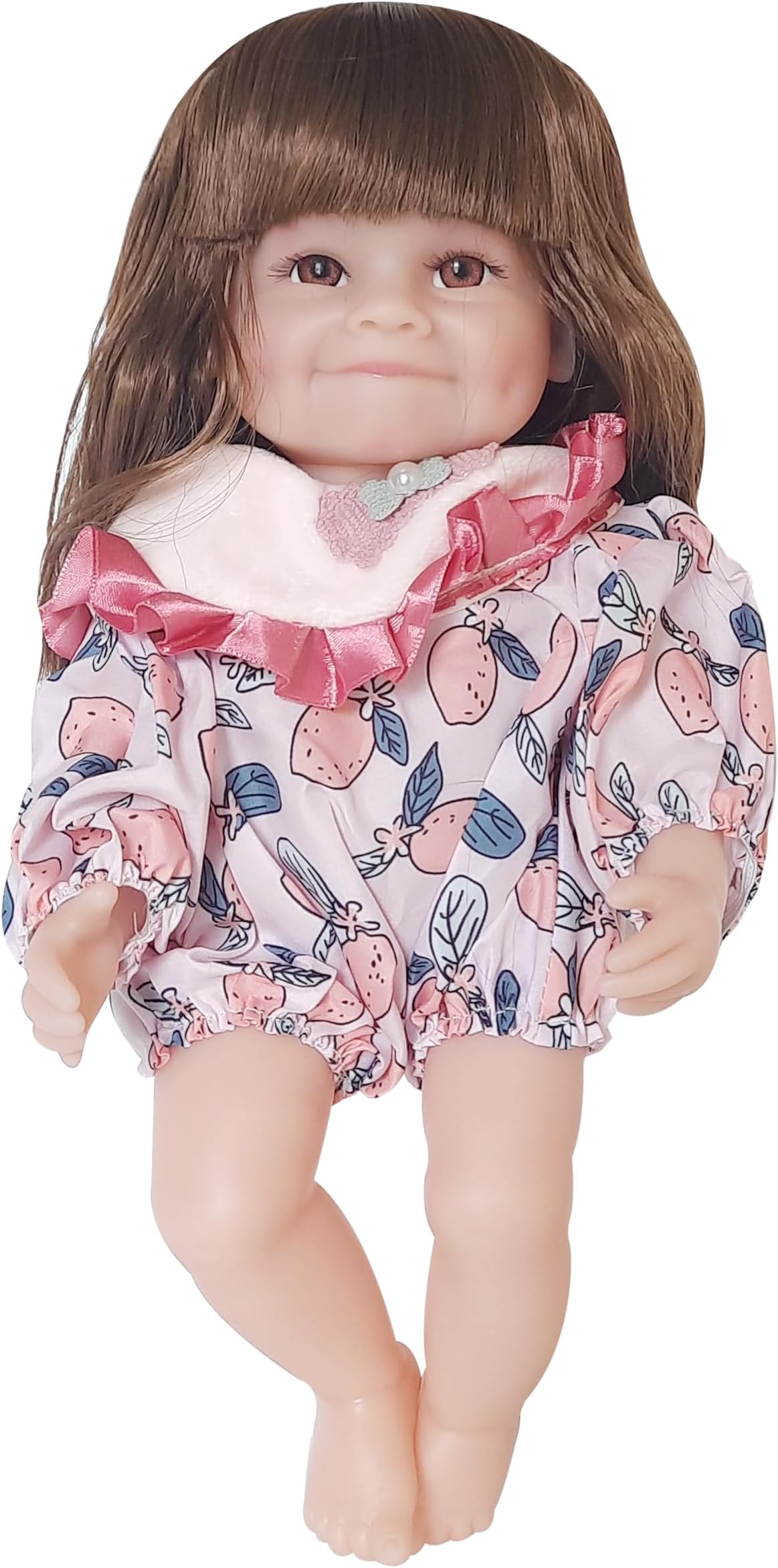 Himaja Little Shopee® | Imported Little Cute Silicone Reborn Girl Doll | Realistic Looking Eyes and Long Hairs | Size 30cm (Multicolor)