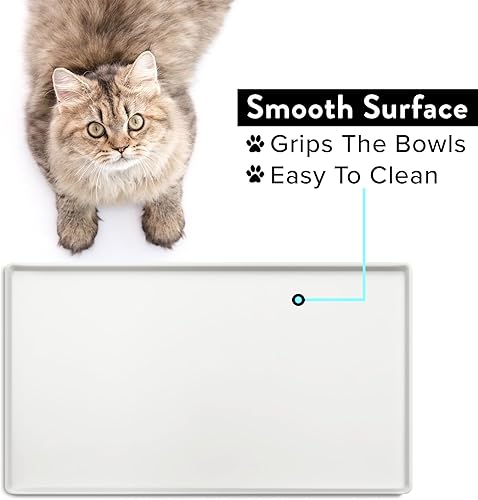 Miniatura 8 de CatGuru Paquete de plato de comida (juego de dos, malvavisco) y tapete de comida (tamaño pequeño, malvavisco)