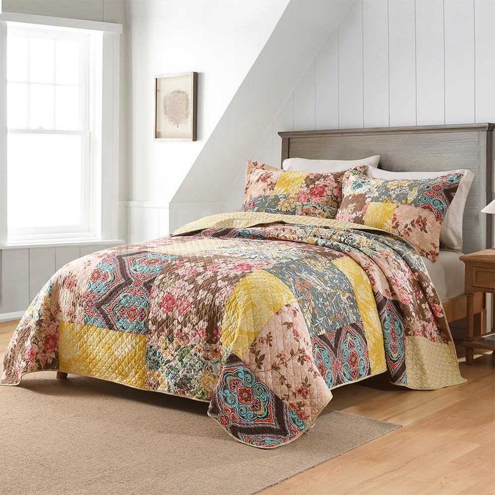 Autumn Dream Cotton Bedspread Quilt Sets Reversible Bedding