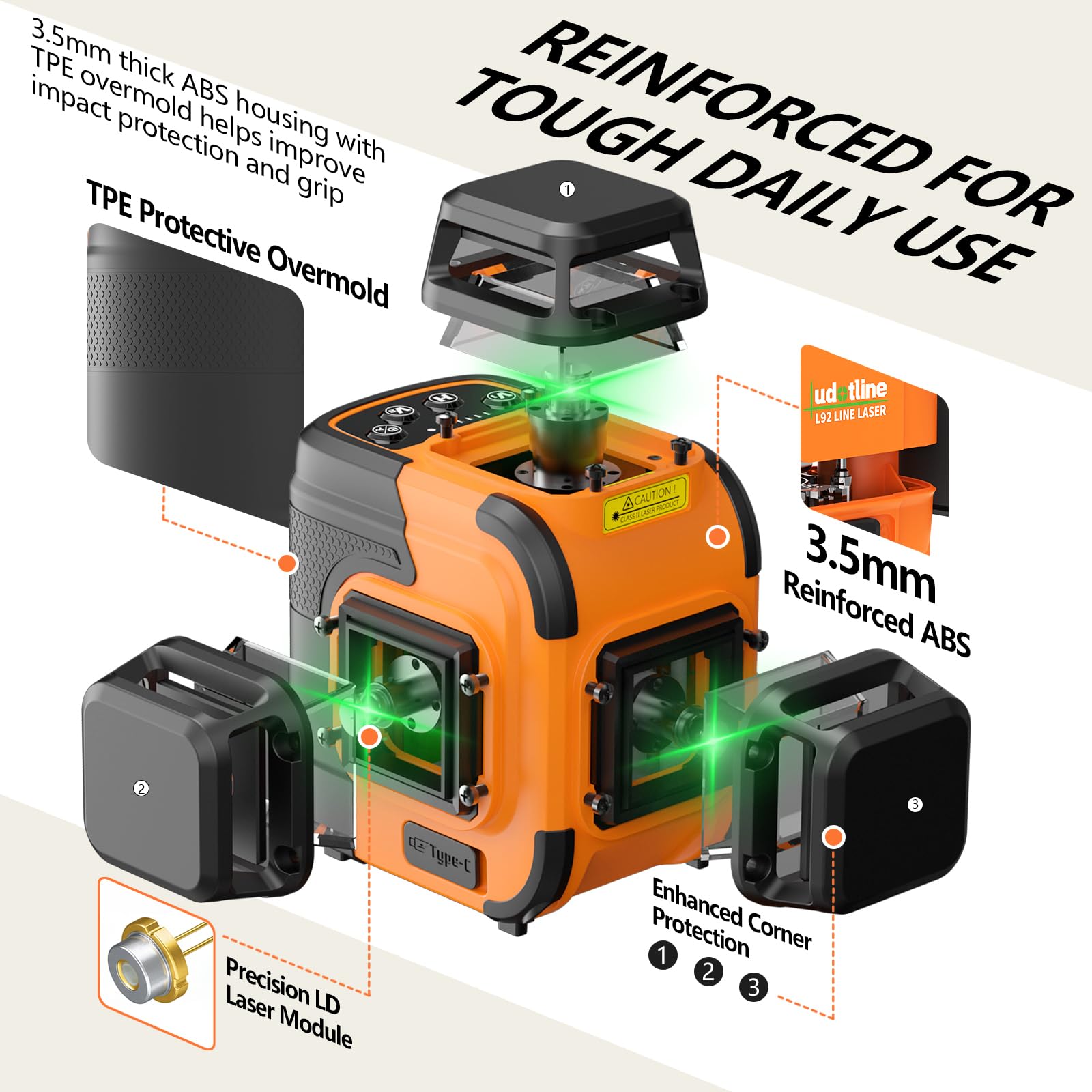 360° Laser Level - Self Leveling for Professionals -3