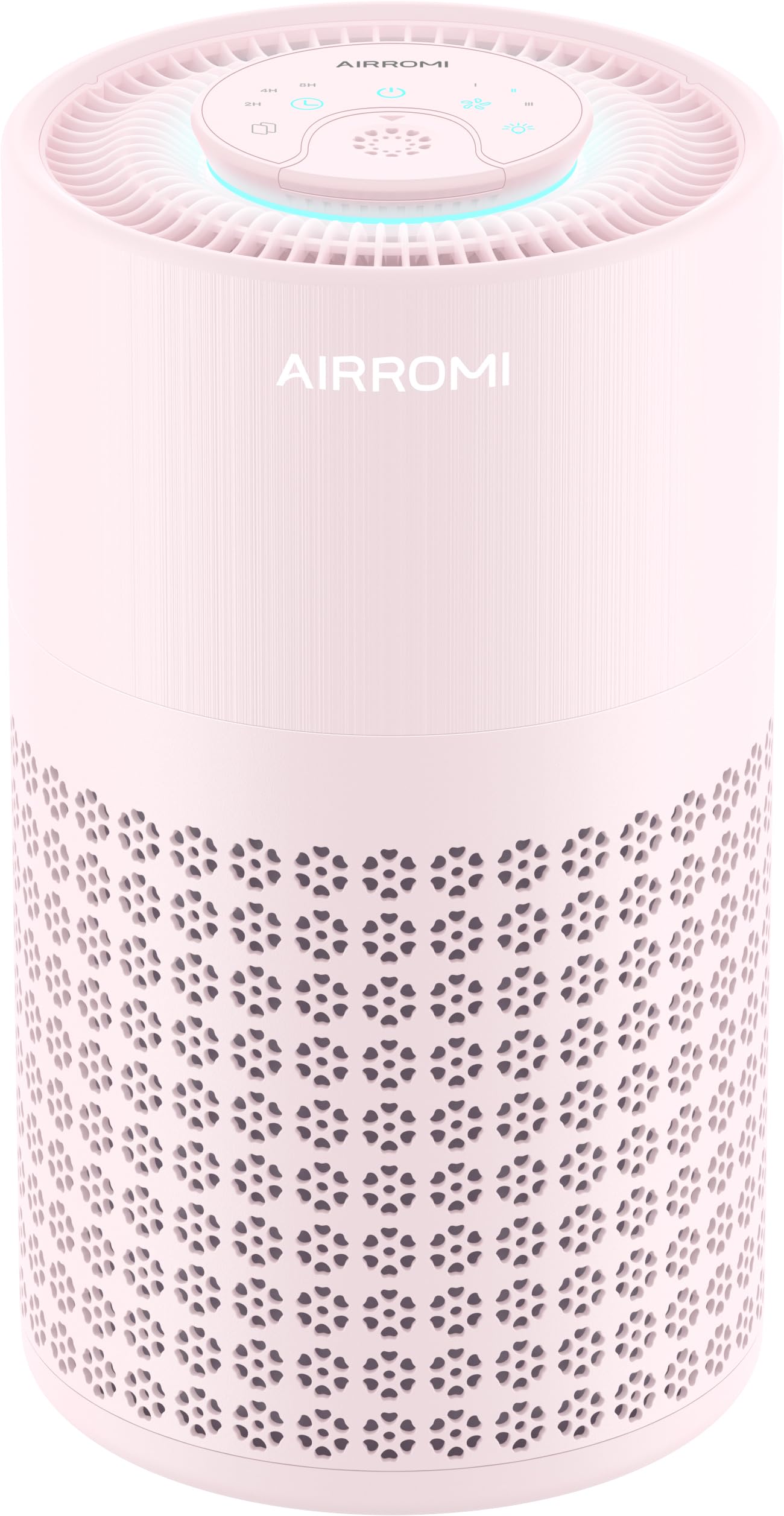 AIRROMI Air Purifier for Bedroom with HEPA 3-in-1 Filter, Pet Air Purifier for Home Cat Pee Smell, Covers Upto 990 Ft², Quiet 360° intake Air Cleaner for pet hair,allergies,Dust,Smoke A2001 Pink