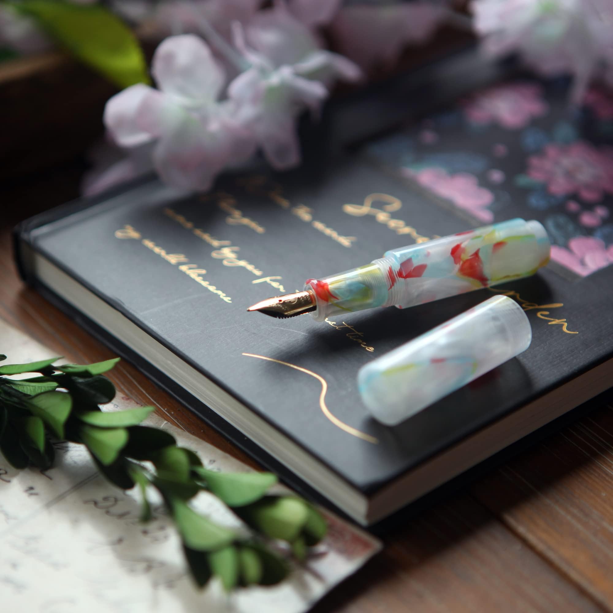 SeventyTwo Mini Transparent Pocket-Size Eyedropper Fountain Pen Fine Nib 0.5mm (Multicolor)