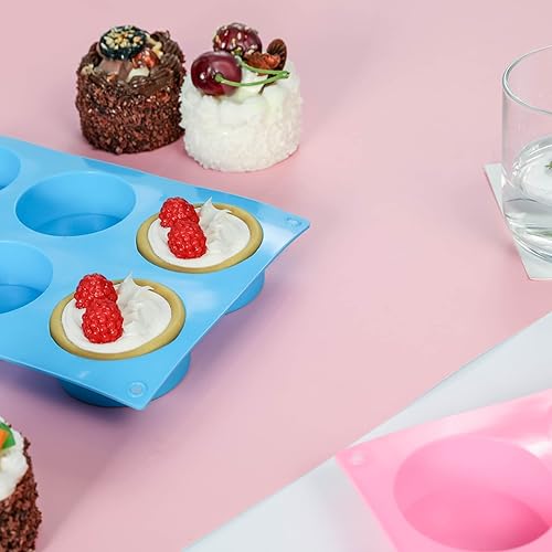 Miniatura 5 de Moldes de silicona para chocolate, moldes cilíndricos redondos de chocolate con caramelo, moldes perfectos para Oreos cubiertos de chocolate,