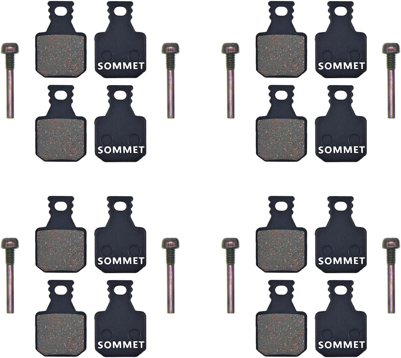 SOMMET 4 pairs Resin and Semi-Metallic Disc Brake Pads fit for Magura MT5 MT5E MT7 MT Trail Typ 8.1 SH901 M5 M7 ZSPB18-4