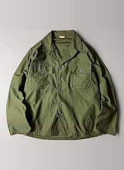 米軍実物 OG-107コットンサテンユーティリティシャツ1st初期型 アメリカ軍 実物 USED 米軍 OG-107 コットンサテン ユーティリティシャツ