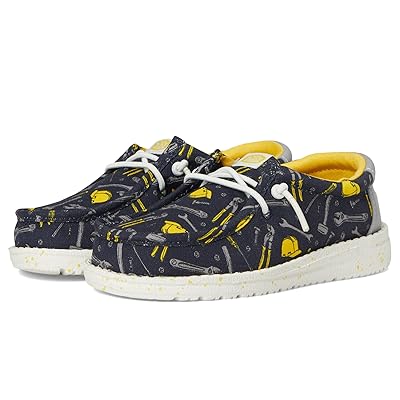 Hey Dude Kids Wally Construction (Toddler) Boys Shoes Navy/Multi
