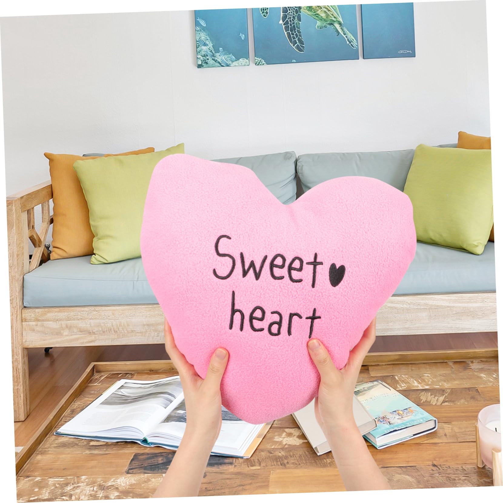 PRETYZOOM Heart Pillow Cushion Throw Pillow for Couch Sofa Decoration Home Decor