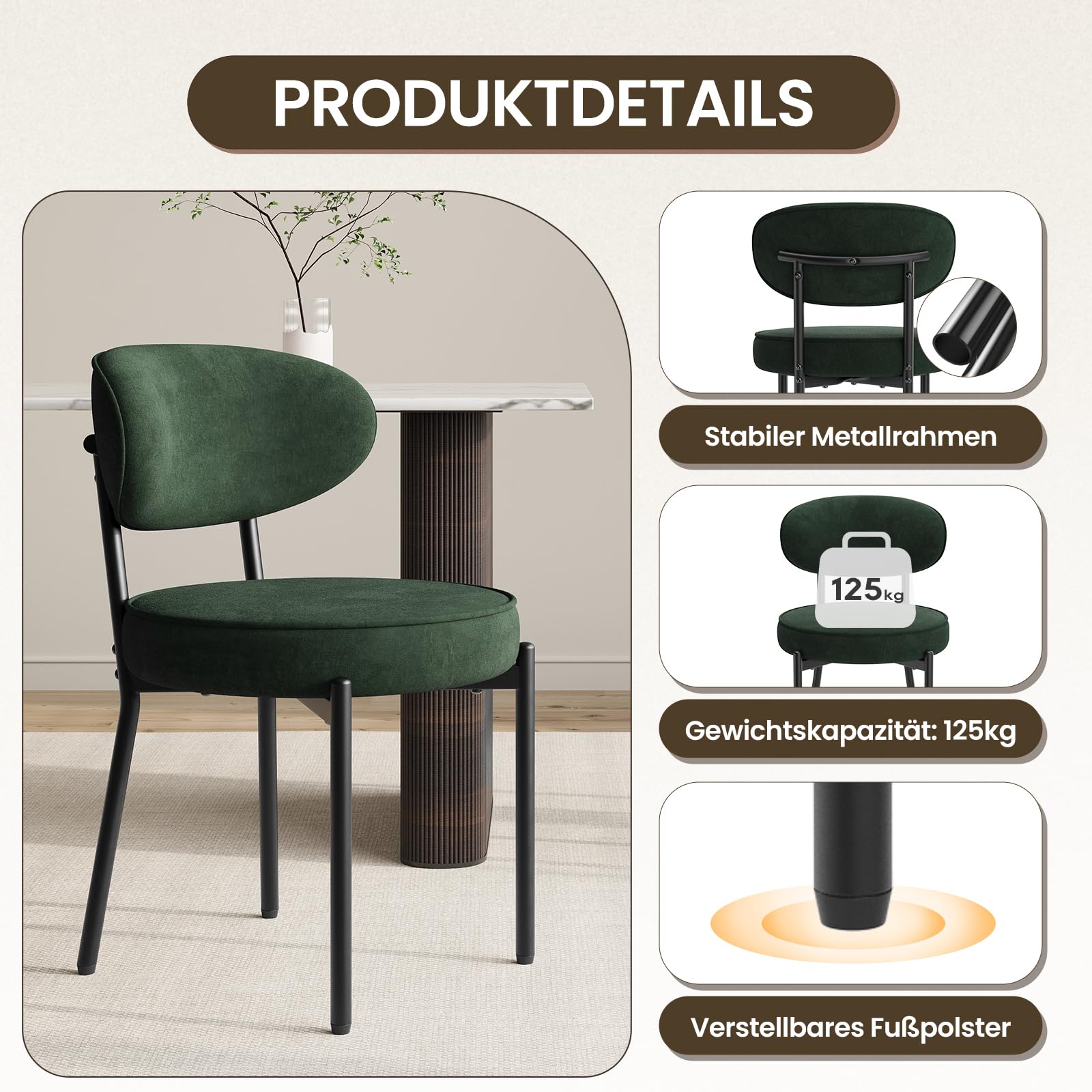 Lot De 2 Chaises Moulurées En Bois Clair, Fait Main, Style Salle à Manger