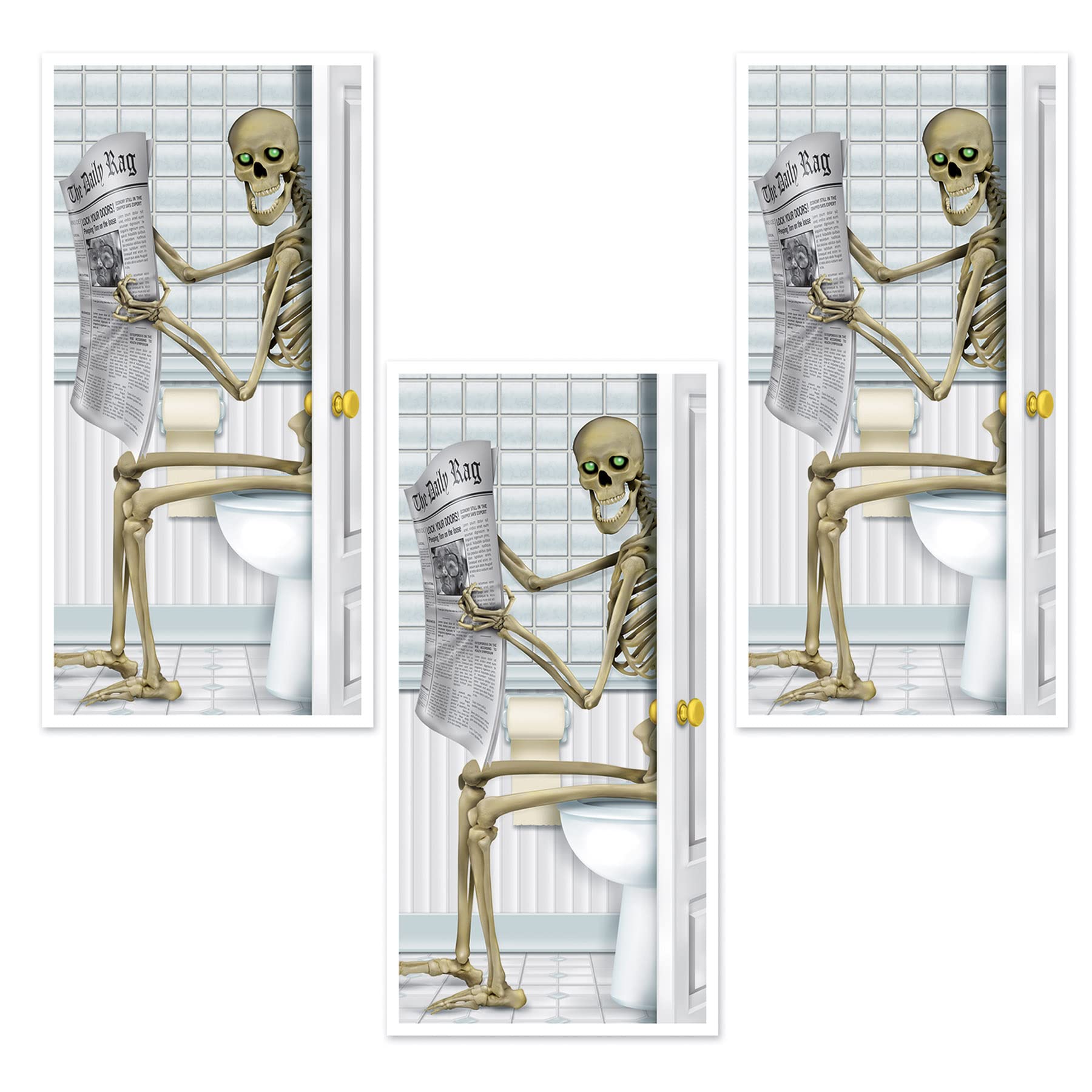 Housses de porte plastique WC Halloween aménagement extérieur pratique