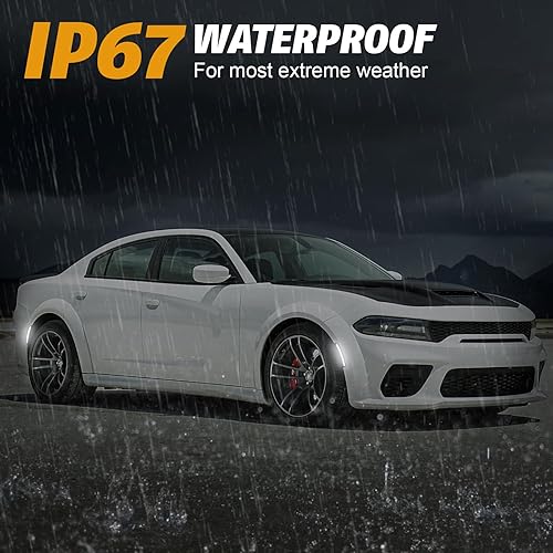 Miniatura 6 de Luces de posición laterales para Dodg'e Charger 2015-2023  4 luces LED delanteras y traseras, lámpara de estacionamiento blanca con lente ahumada