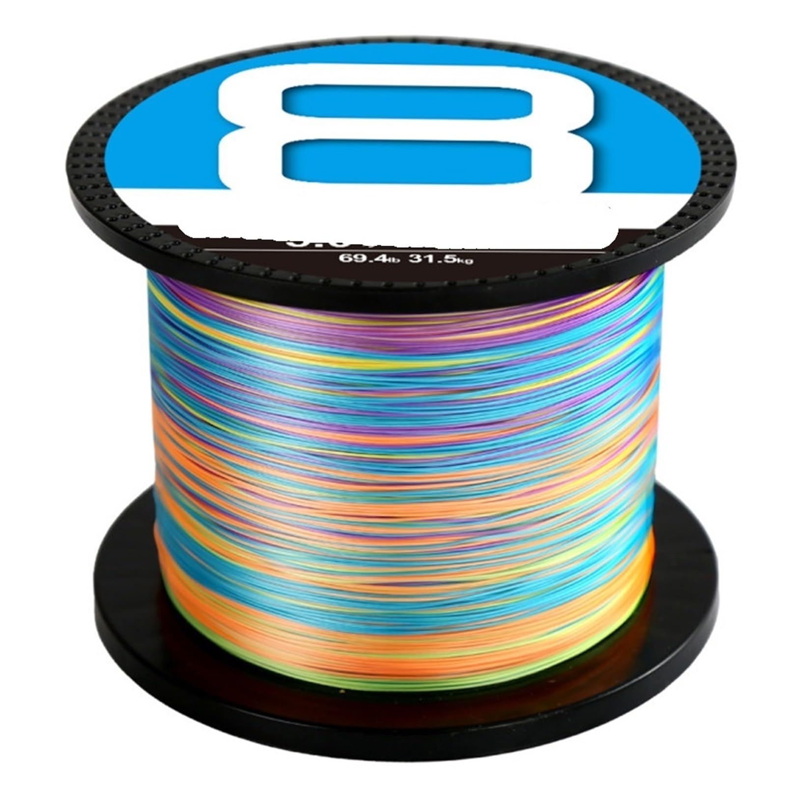 Hilo De Pescar Línea de Pesca 8X, 300M, 500M, 1000M, 8 hebras, línea de Pesca Trenzada, línea de PE multifilamento for Pesca de Carpa(8X-Multicolor,500M-3.0-40LB)