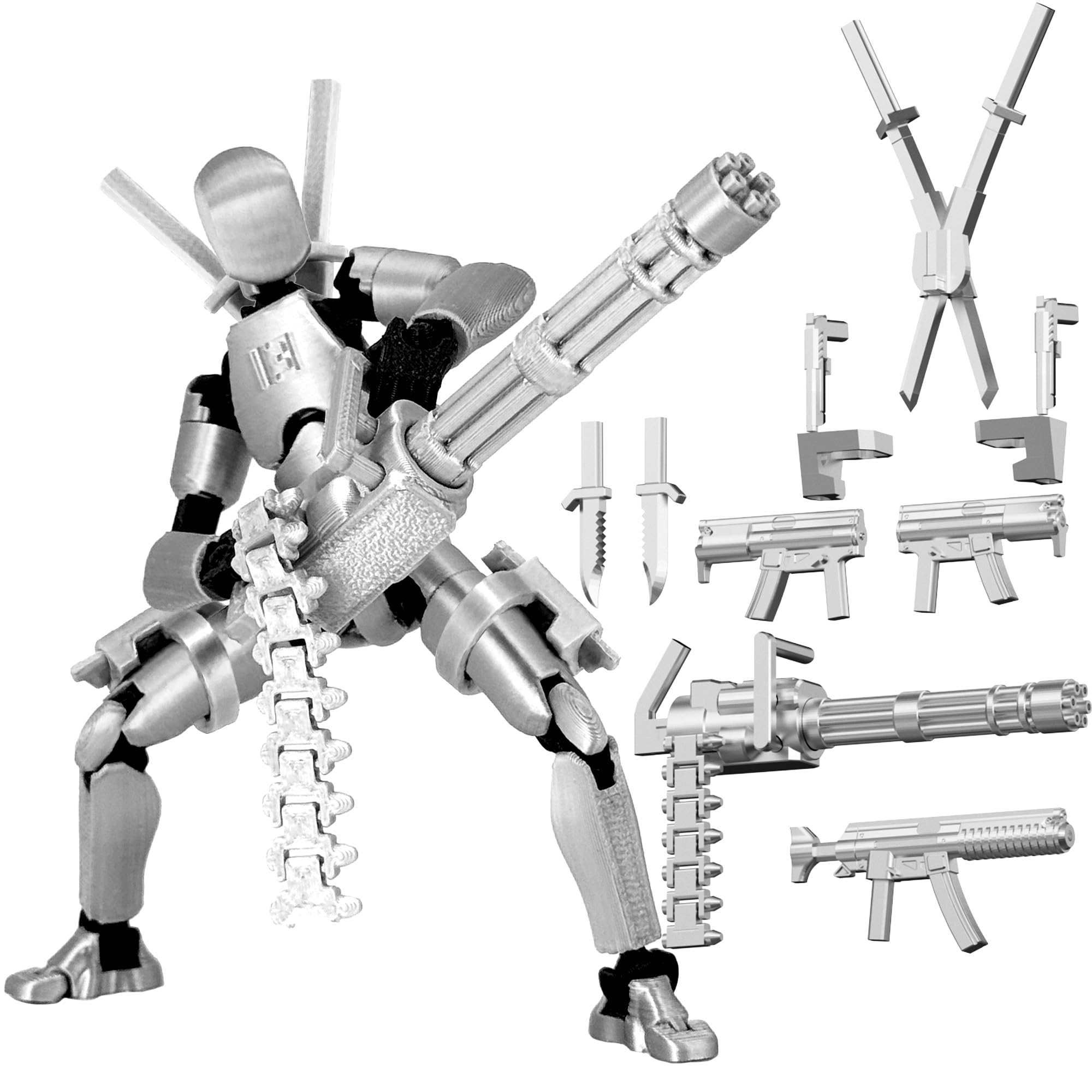 Amazon.com: Gatling Gun Titan 13 Action Figure Set【Assembled