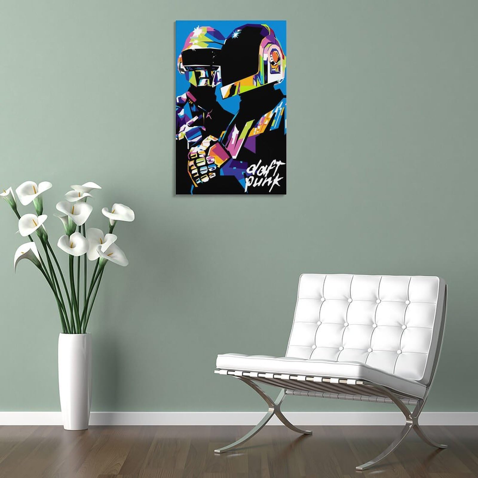 Amazon.co.jp: ダフトパンク絵画ポスター キャンバス プリント 部屋