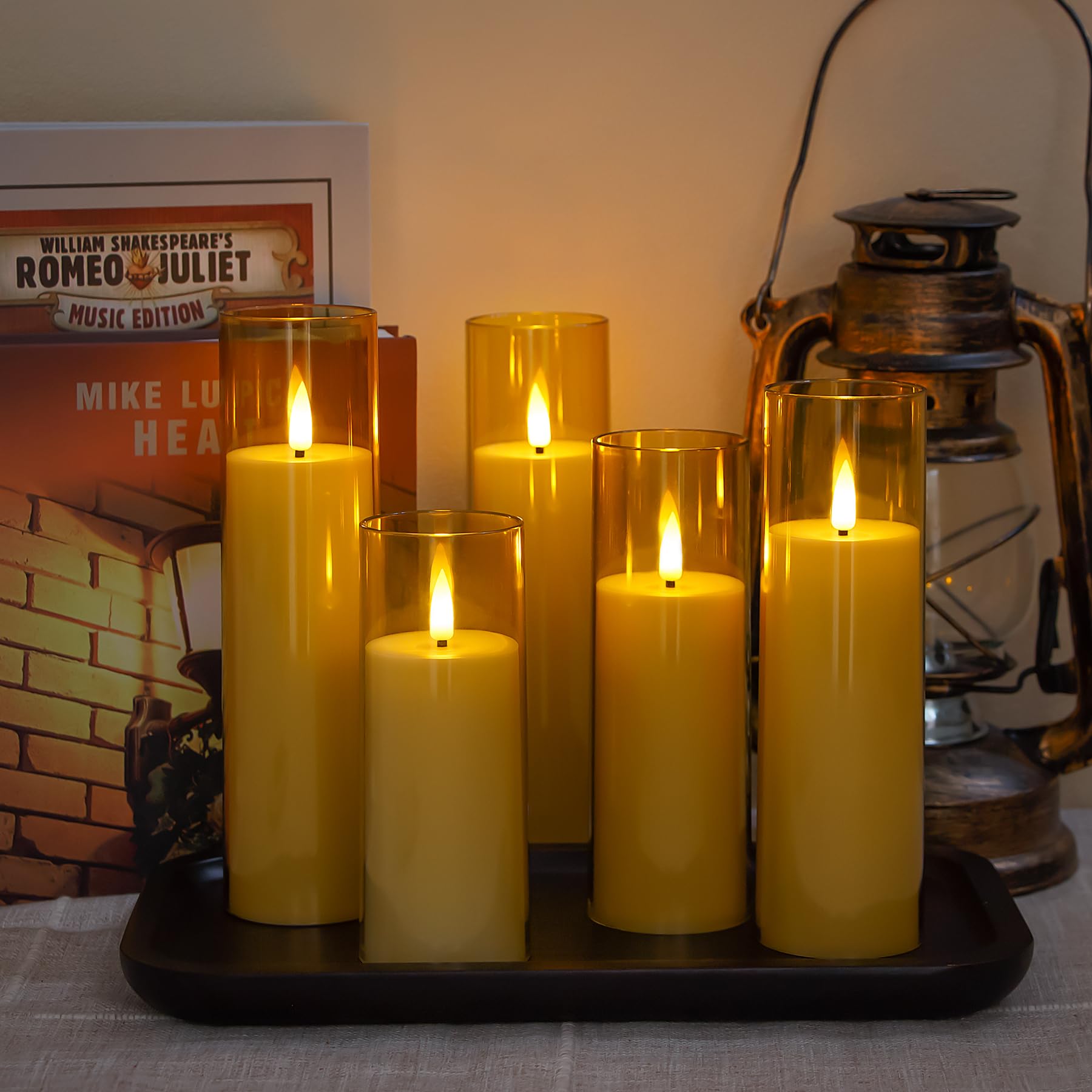 Mavandes Vlamloze led-kaarsen met afstandsbediening, ivoor, batterijvoeding, flikkerende zuil, verpakking van 3 echte was, tijdbesturingskaarsen (7,5x10,12,5,15cm