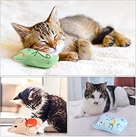 Vista 2 de Dorakitten Juguetes de hierba gatera para gatos de interior – 5 piezas de juguetes de peluche masticables para dentición interactivo relleno