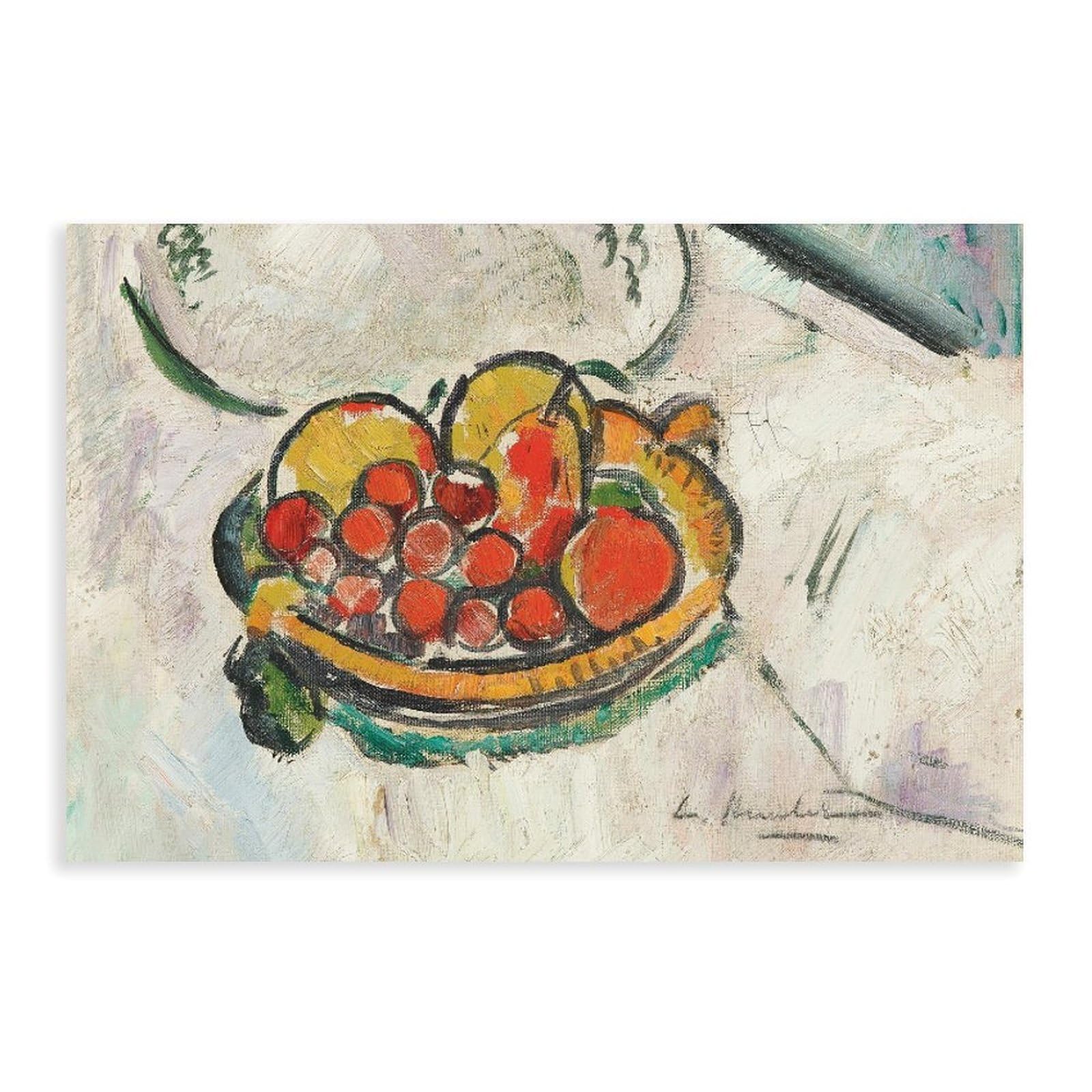 Still Life With A Bowl Of Fruit Canvas Poster for Dorm Room Decor Gift