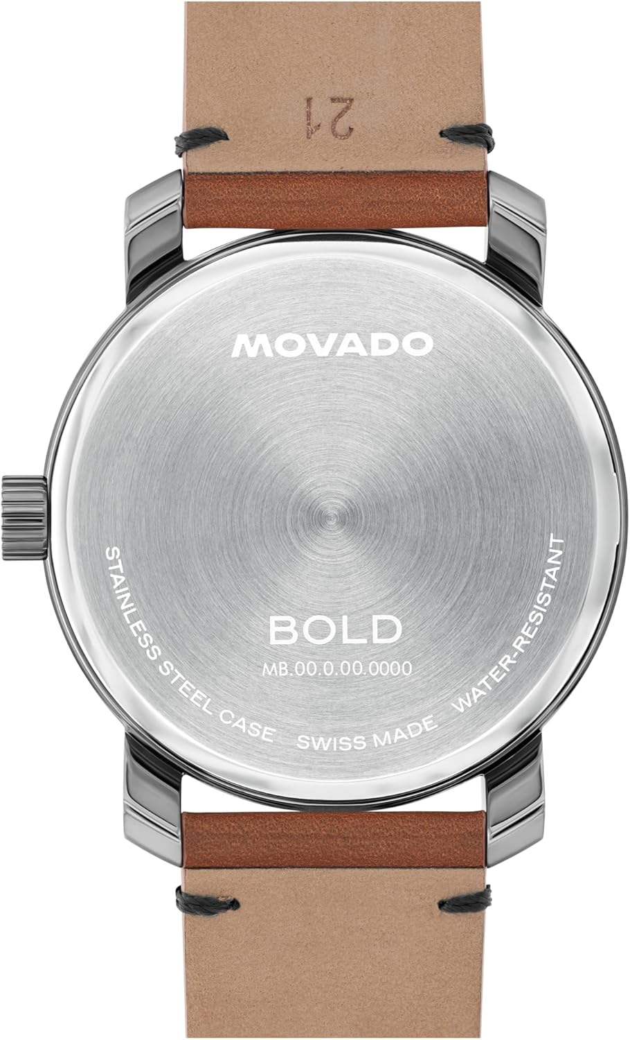 Movado Bold Access Men's Quartz Watch, Swiss Movement, Leather Strap, Water-Resistant up to 3ATM, Classic Timepiece - Gift for Him - 41mm - Image 3