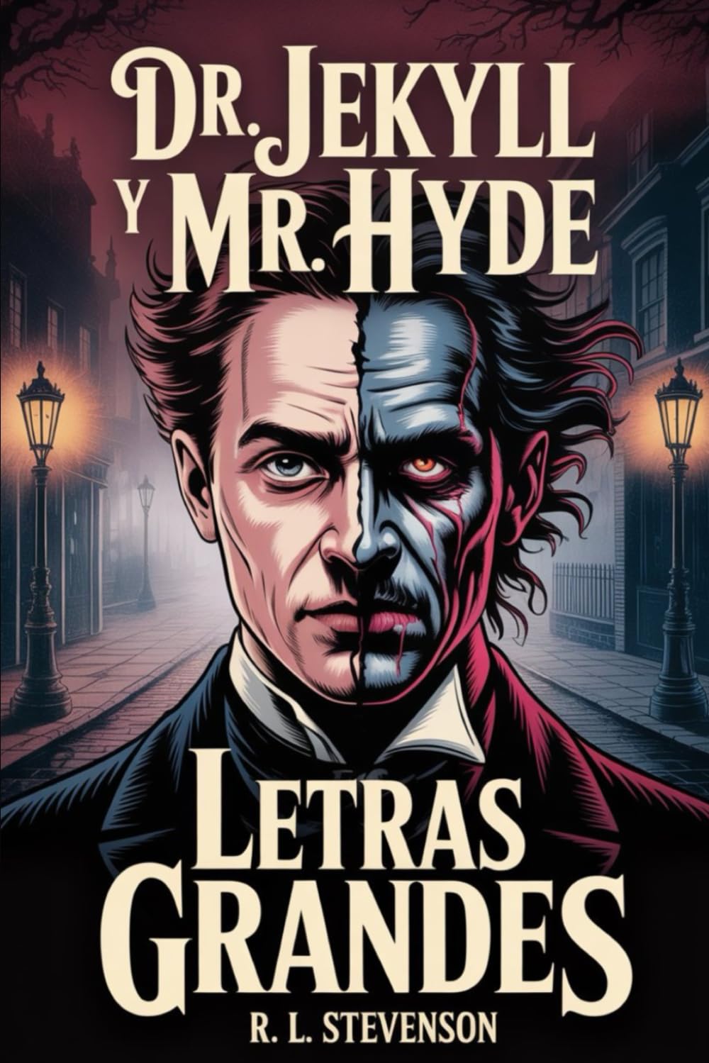 Dr. Jekyll y Mr. Hyde - R. L. Stevenson: Texto adaptado con letra de gran tamaño (16) para una lectura fácil.