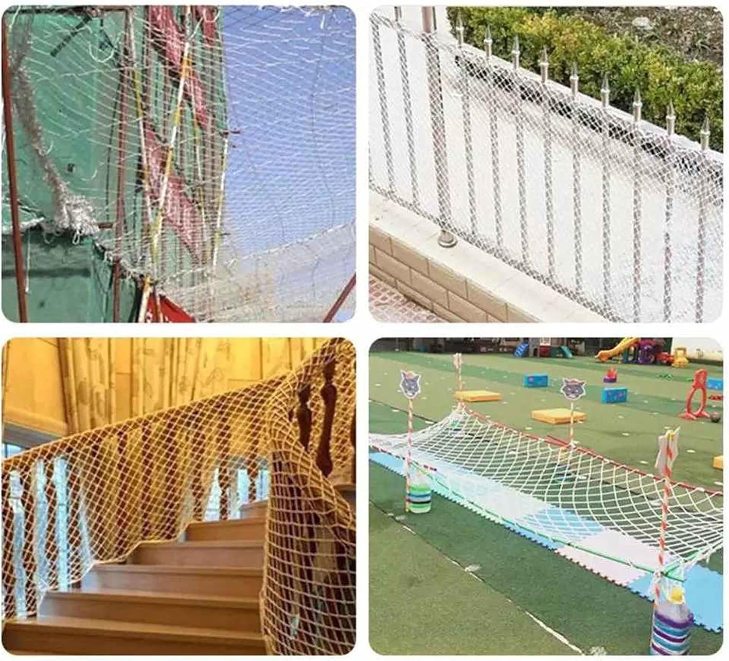 AWSAD Balcony Protective Net for Kids Toys Pets, Playground Nylon Rope Nylon Safety Net, Ceiling Decorative Hanging Ornaments Automotive Cargo Nets Size : 4x8m(13×26ft)