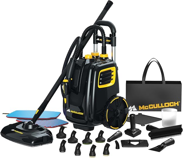 McCulloch MC1385 Deluxe Canister Steam Cleaner with 120-Min Steam