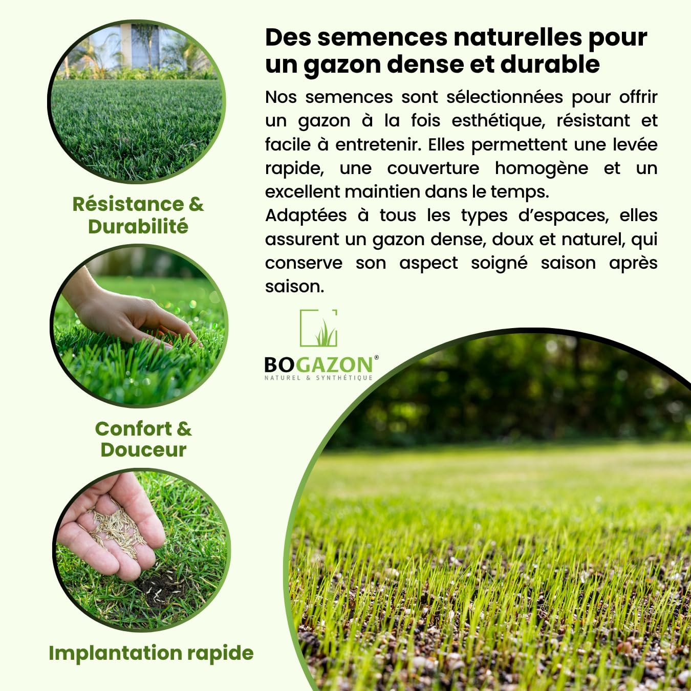 Gazon a semer ICL Sport 10 kg | Graines de Gazon Résistant Piétinement Terrain de Sport & Jardin | Semence Universel Dense et Uniforme