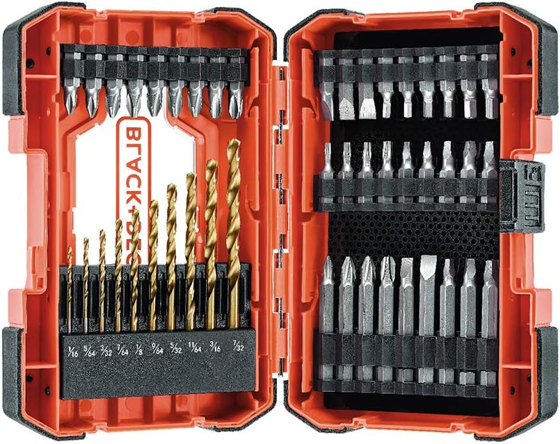 by BLACK+DECKER Drill Bit Set/Screwdriver Bit Set, 46-Piece (BDA46SDDDAEV)