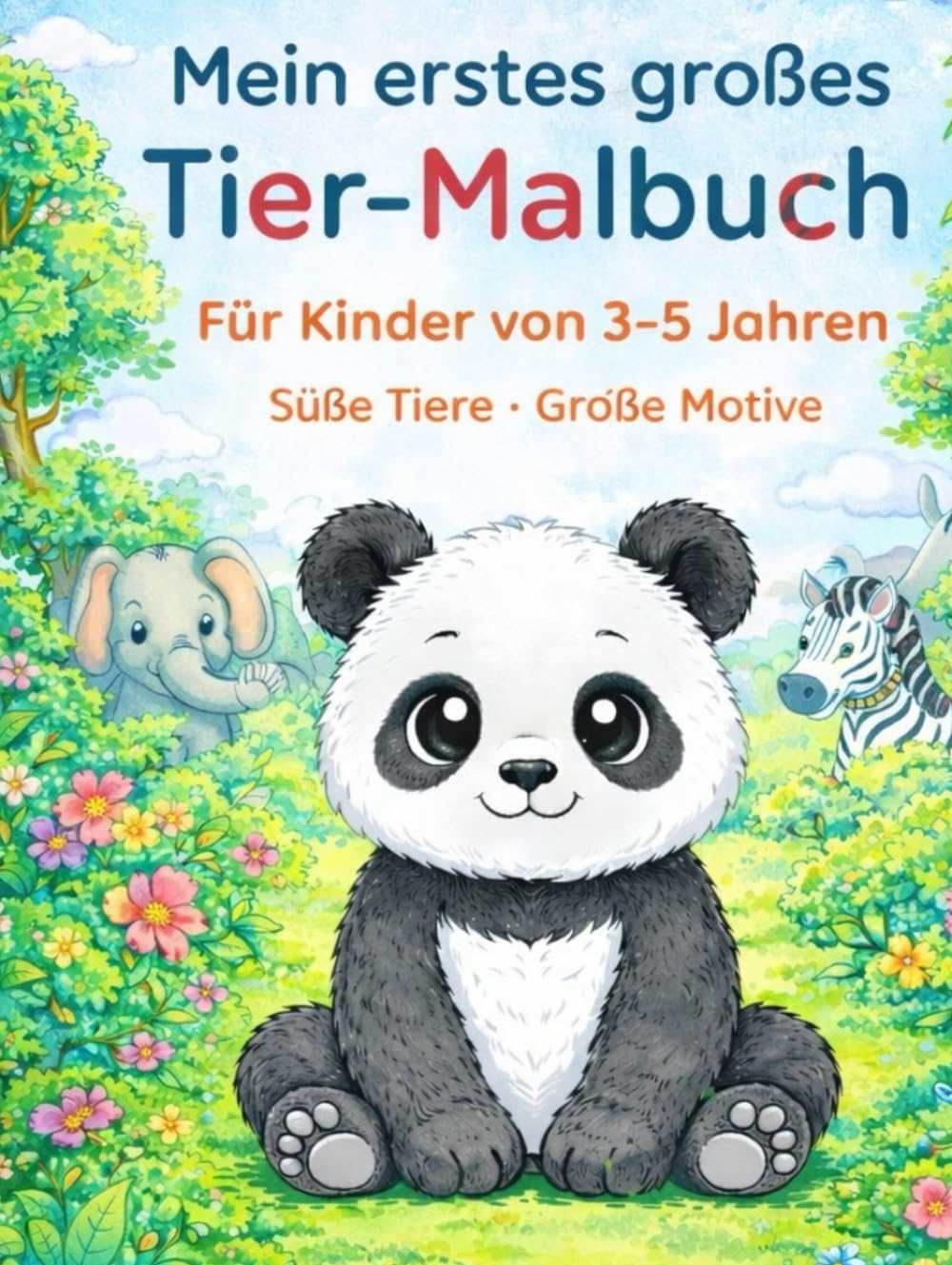 Mein erstes großes Tier-Malbuch: Für Kinder ab 3-5 Jahren – Süße Tiere & große Motive
