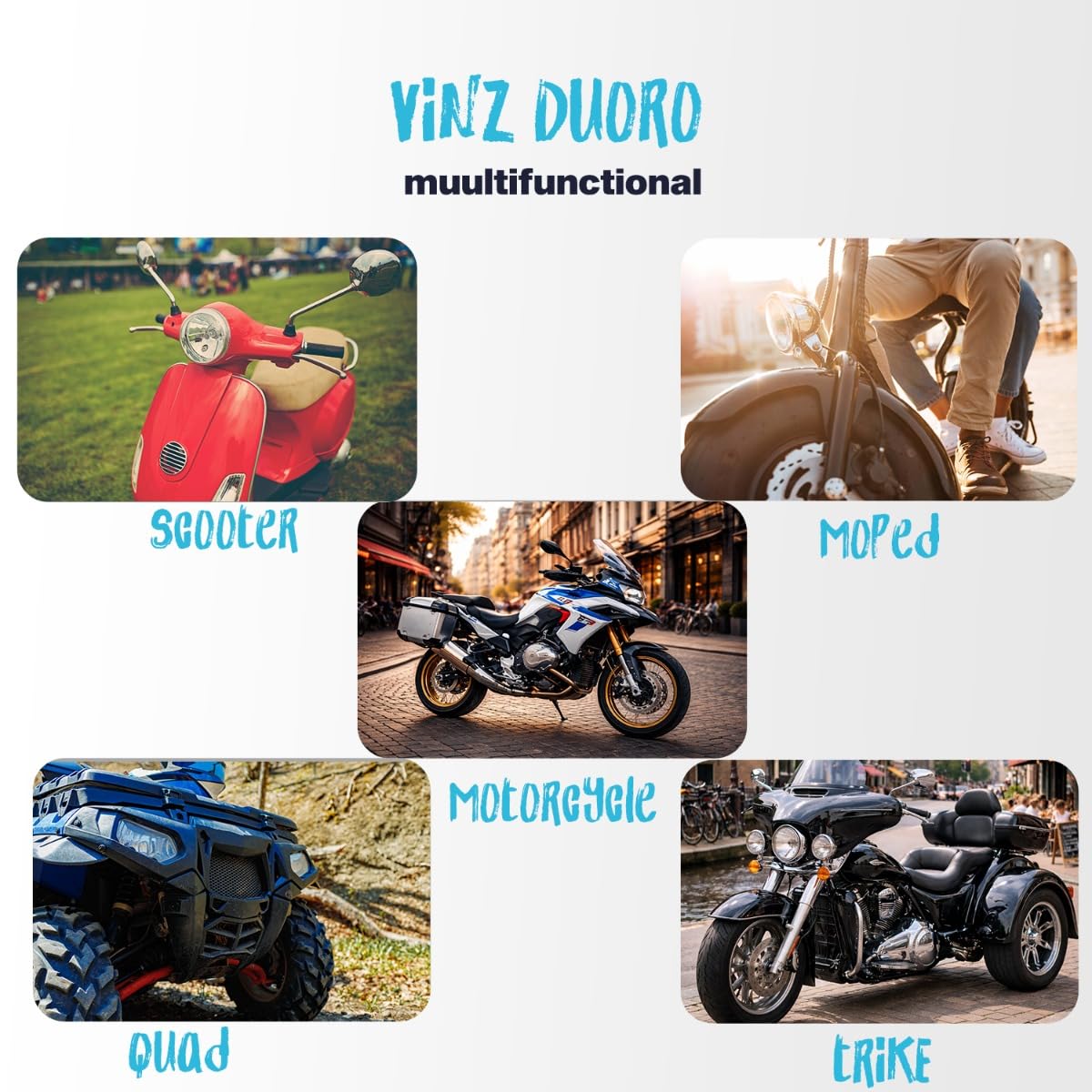 VINZ Duoro Roller Helm Jet Helm Mopedhelm Herren Damen XS-XXL Jethelm Visier ECE 22.06 Zertifiziert Motorradhelm