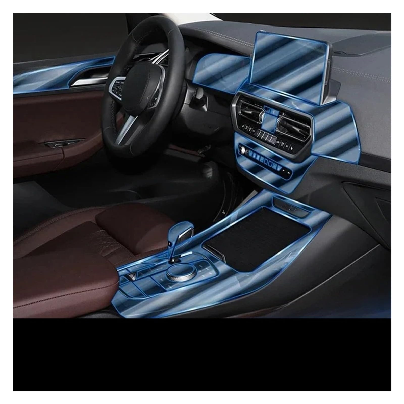 Navigation Schutzfolie Für X3 Für X4 IX3 G01 G02 G08 2018-2022 Auto Tür Center Konsole Media Dashboard Navigation TPU Schutz Film(2018-2021)