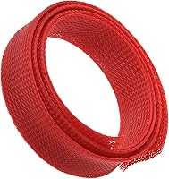 Vista 43 de Bettomshin 1Pc 16.4Ft(5m) Cable Management Sleeve, 5/16"(8mm) Width PET Red Cord Protector, Wire Loom Tube Insulated Split Sleeving for USB Cable