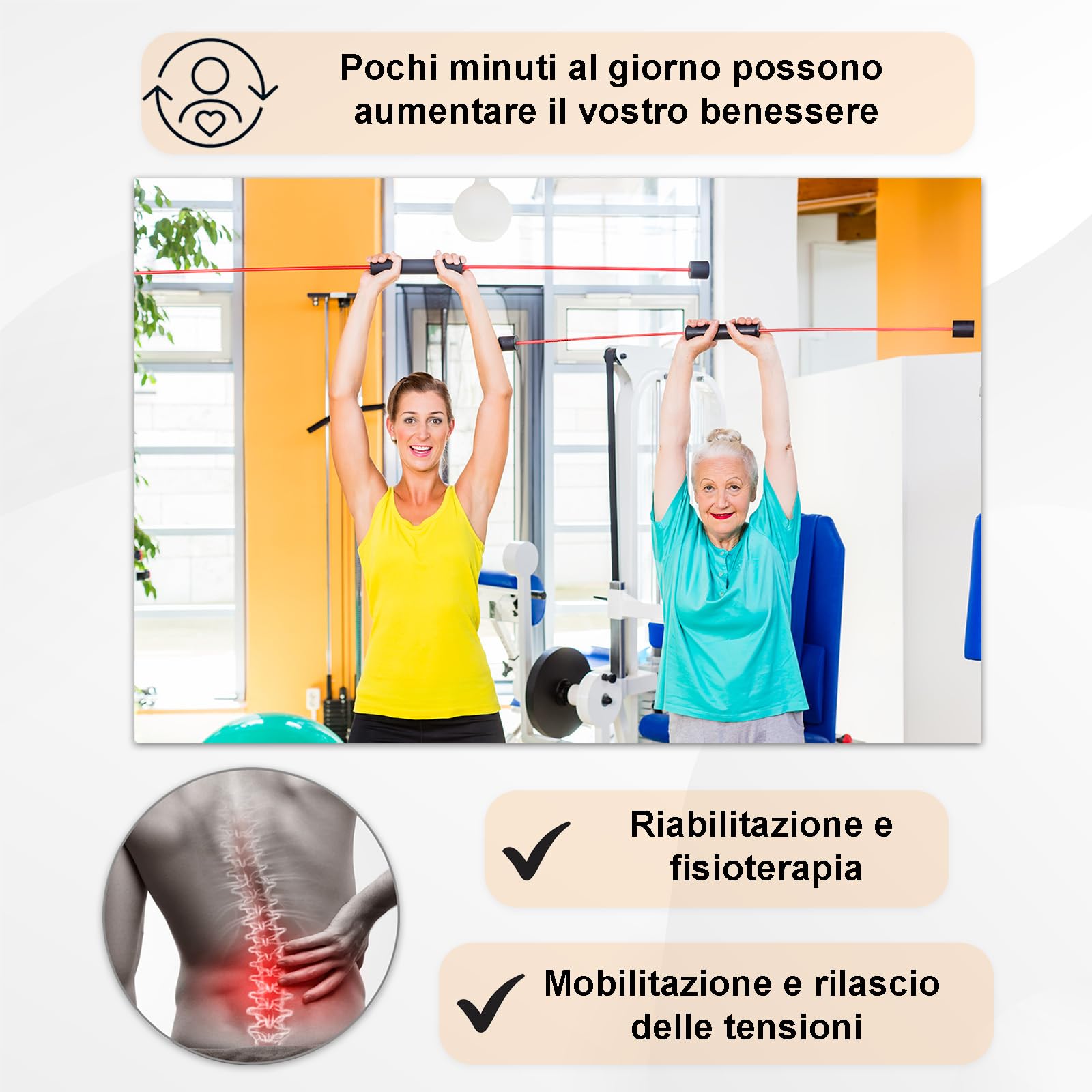 ALPIDEX Swing Stick Barra Flessibile Fitness per allenare la muscolatura Profonda