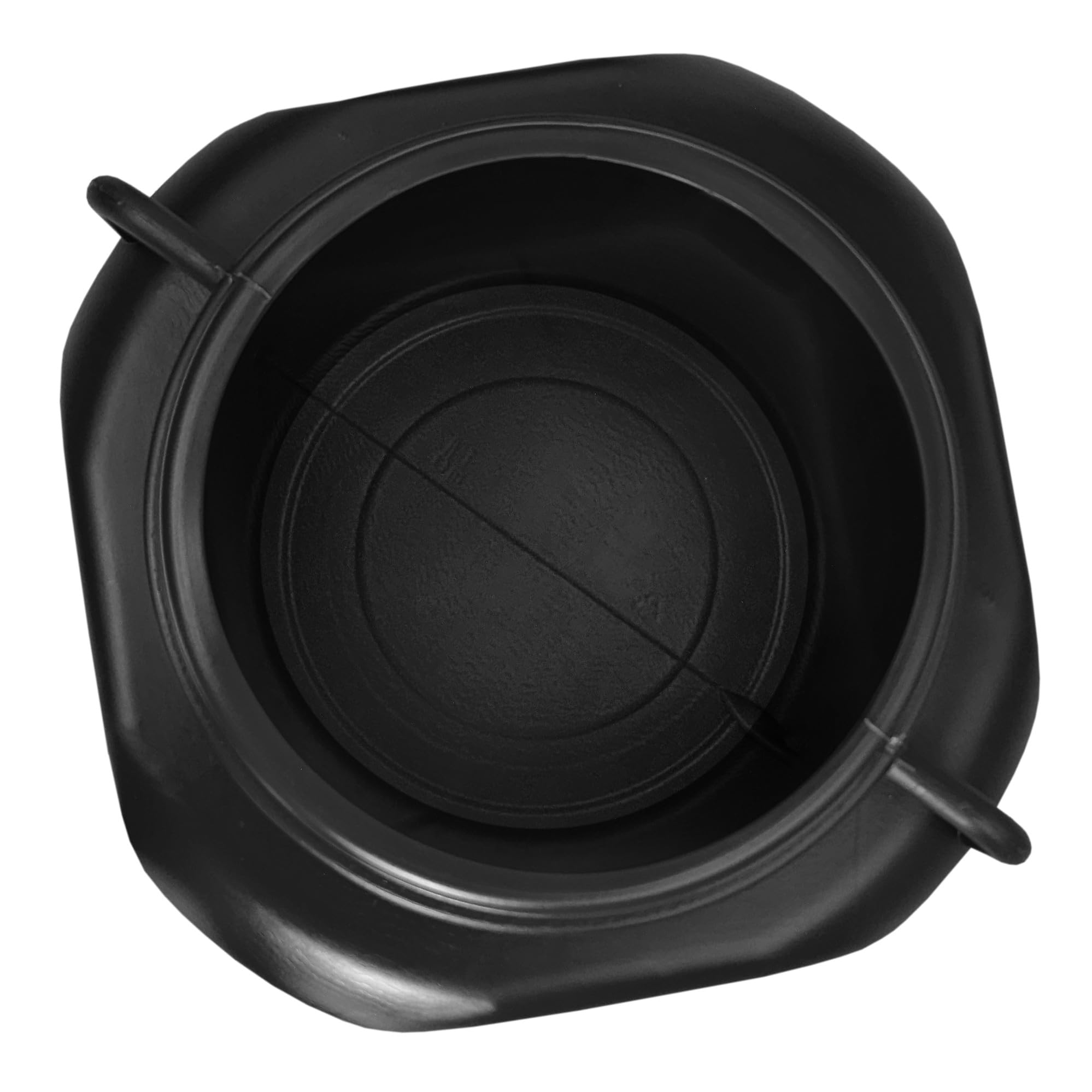 plasteo Baril à col large de 40 litres avec couvercle et poignées, rectangulaire, noir, pour aliments et sans BPA, en plastique, universel, pour eau de pluie