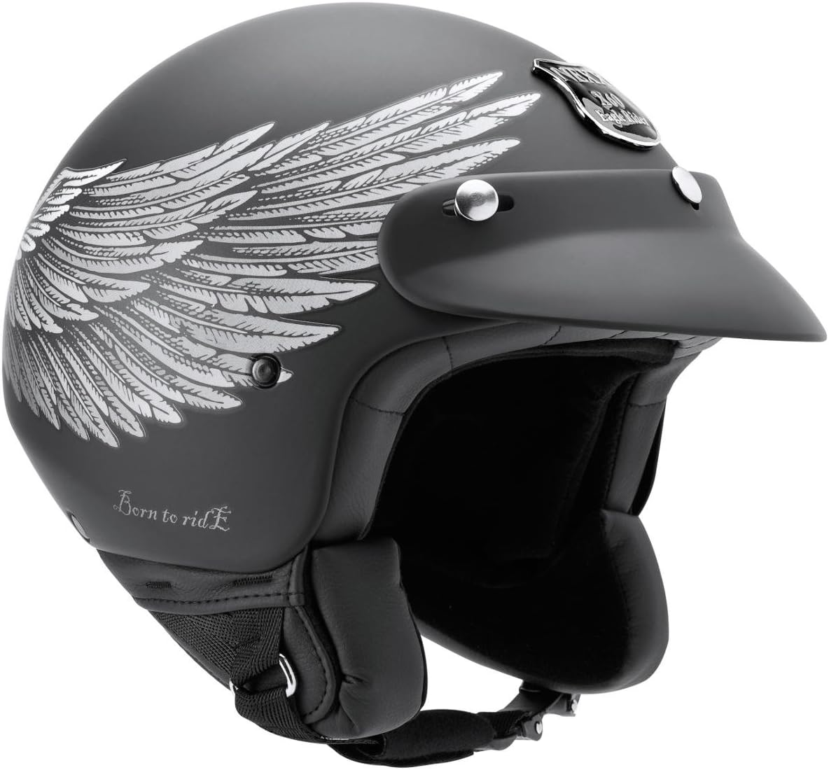 NEXX SX.60 SX60 Eagle Rider Black Silver MT Open Face Motorcycle Helmet (L)