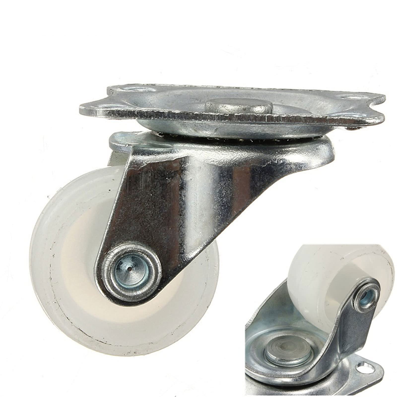 XTYPE Universal swivel caster caster white double roller for platform trolley chair durable