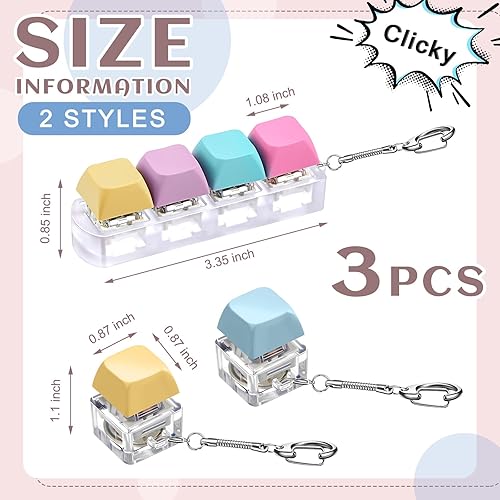 Miniatura 2 de Taiyin Juguetes de descompresión con teclado, cubo de teclado, juguete mecánico, juguete con teclado, botón de juguete para aliviar el estrés para