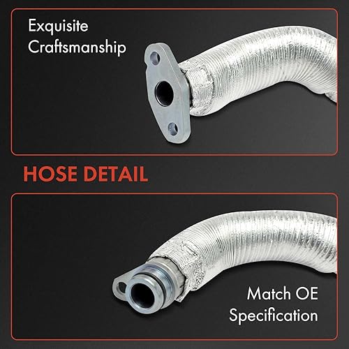 Miniatura 4 de A-Premium Línea de retorno de aceite del turbocompresor compatible con BMW 330e, 330i, 330i GT xDrive, 530e, 530e xDrive, 530i, 430i, 430i xDrive,