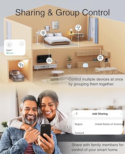 Miniatura 9 de GHome Smart Enchufe, enchufes inteligentes WiFi de doble banda de 15 A funcionan con Alexa y Google Home, enchufe inteligente con temporizador de