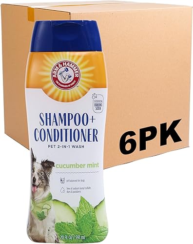 Miniatura 10 de Arm & Hammer for Pets - Champú y acondicionador 2 en 1 para perros  Champú y acondicionador para perros en uno  Pepino y menta, 20 onzas, paquete de