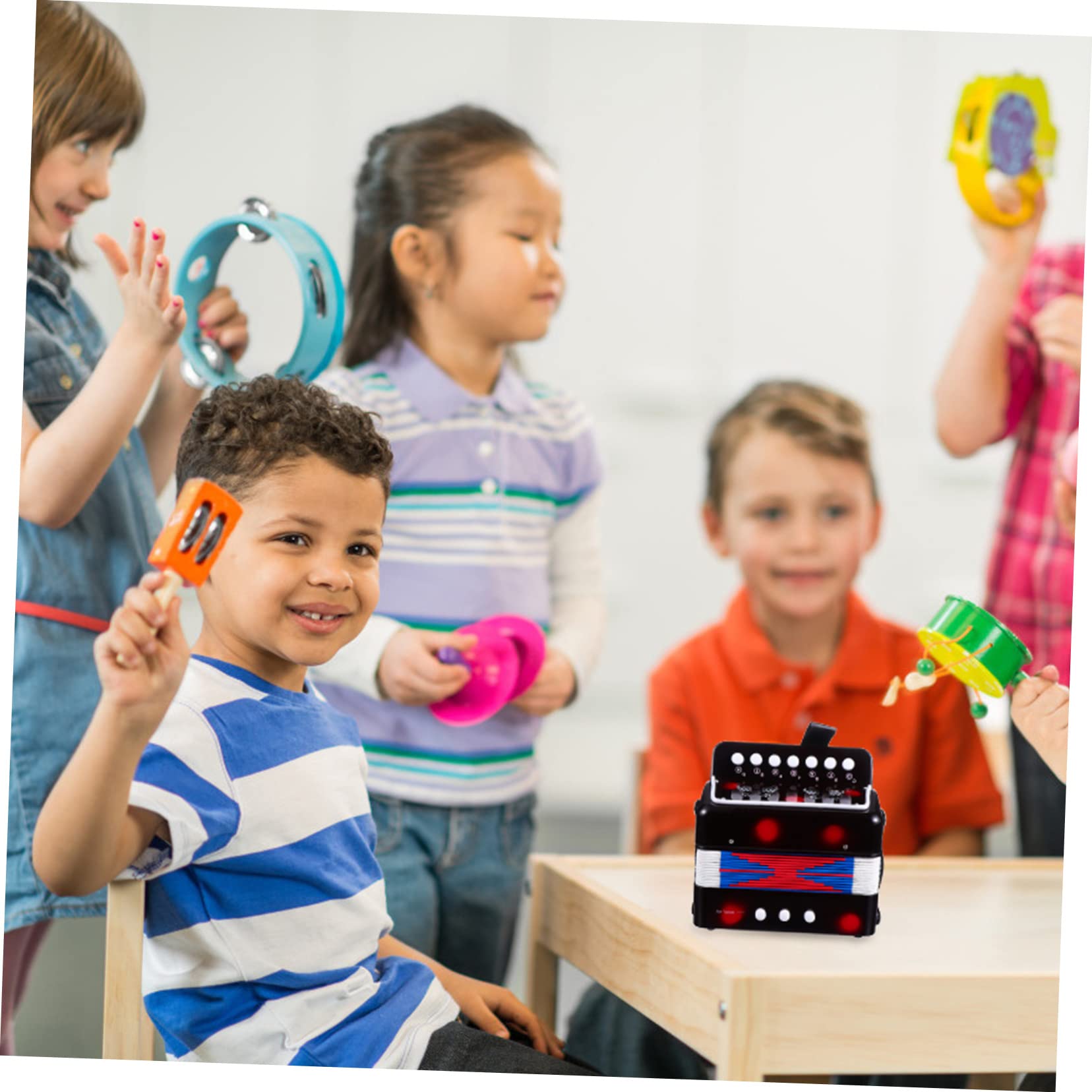 Alasum Mini Fisarmonica Professionale in Abs e Metallo Strumento Musicale Educativo e Miglioramento Capacità Cognitive per Ragazzo Ragazza per Festa Scuola Decor